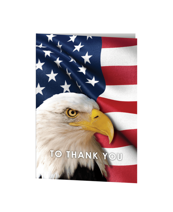 American Pride Funeral Thank You Card
